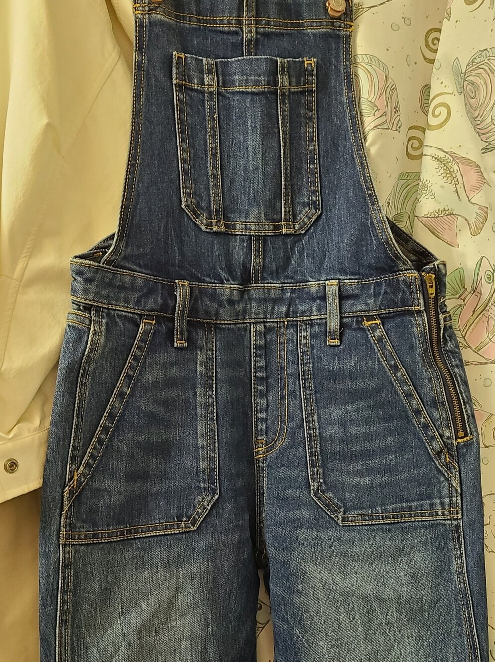 Old Navy Overalls with Side Zipper And Large Front Pockets